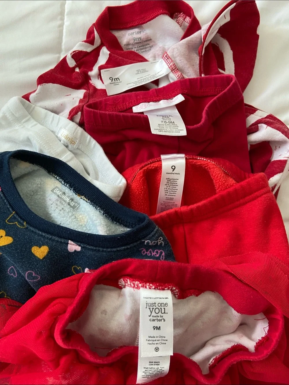 Valentine's Day Baby Girl Outfit 12 piece Bundle - Hearts & Tulle - Picture 12 of 12